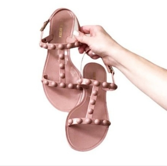 Steve Madden Lolie PC Stud Strap Sandals Pink Size 7 - Picture 1 of 16